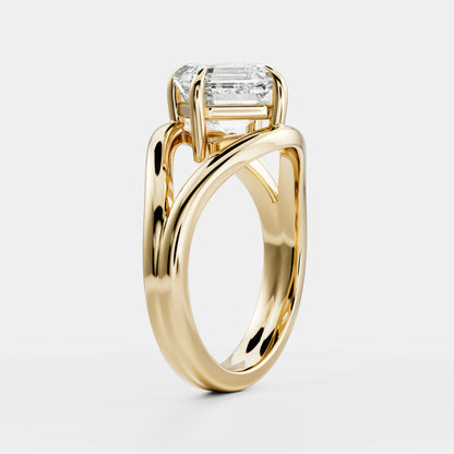 Oval Three Stone Lab Grown Diamond Engagement Ring
