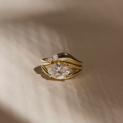 Oval Three Stone Lab Grown Diamond Engagement Ring