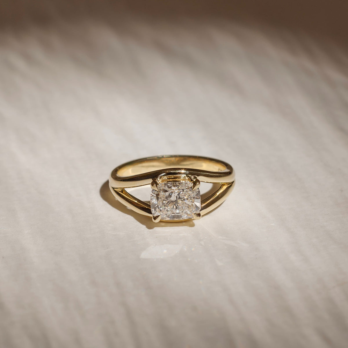 Oval Three Stone Lab Grown Diamond Engagement Ring