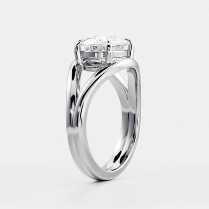 Oval Three Stone Lab Grown Diamond Engagement Ring