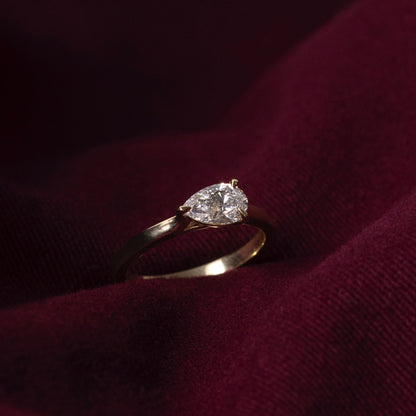 Oval Three Stone Lab Grown Diamond Engagement Ring