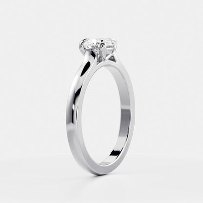 Oval Three Stone Lab Grown Diamond Engagement Ring