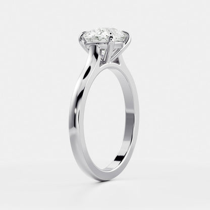 Oval Three Stone Lab Grown Diamond Engagement Ring