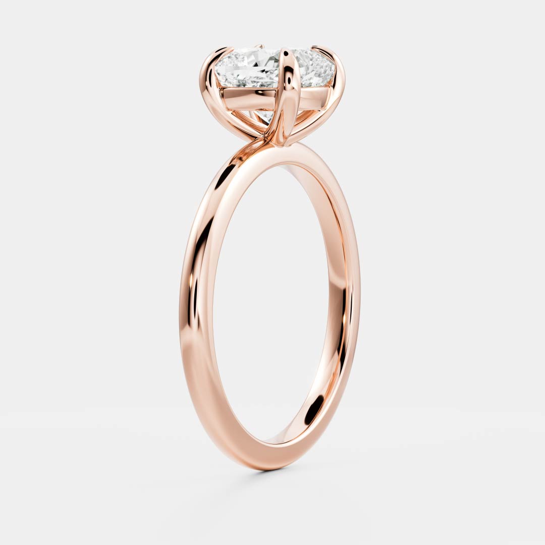 Oval Three Stone Lab Grown Diamond Engagement Ring