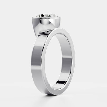 Oval Three Stone Lab Grown Diamond Engagement Ring