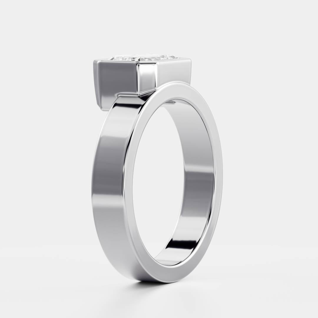 Oval Three Stone Lab Grown Diamond Engagement Ring