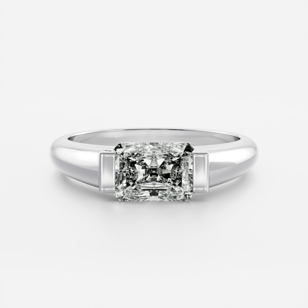 Oval Three Stone Lab Grown Diamond Engagement Ring