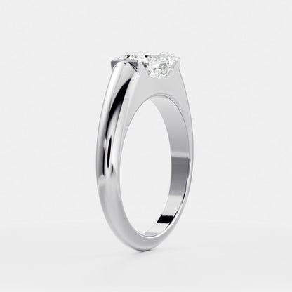 Oval Three Stone Lab Grown Diamond Engagement Ring