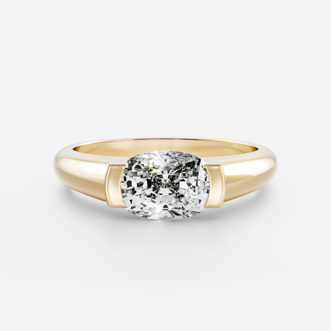 Oval Three Stone Lab Grown Diamond Engagement Ring