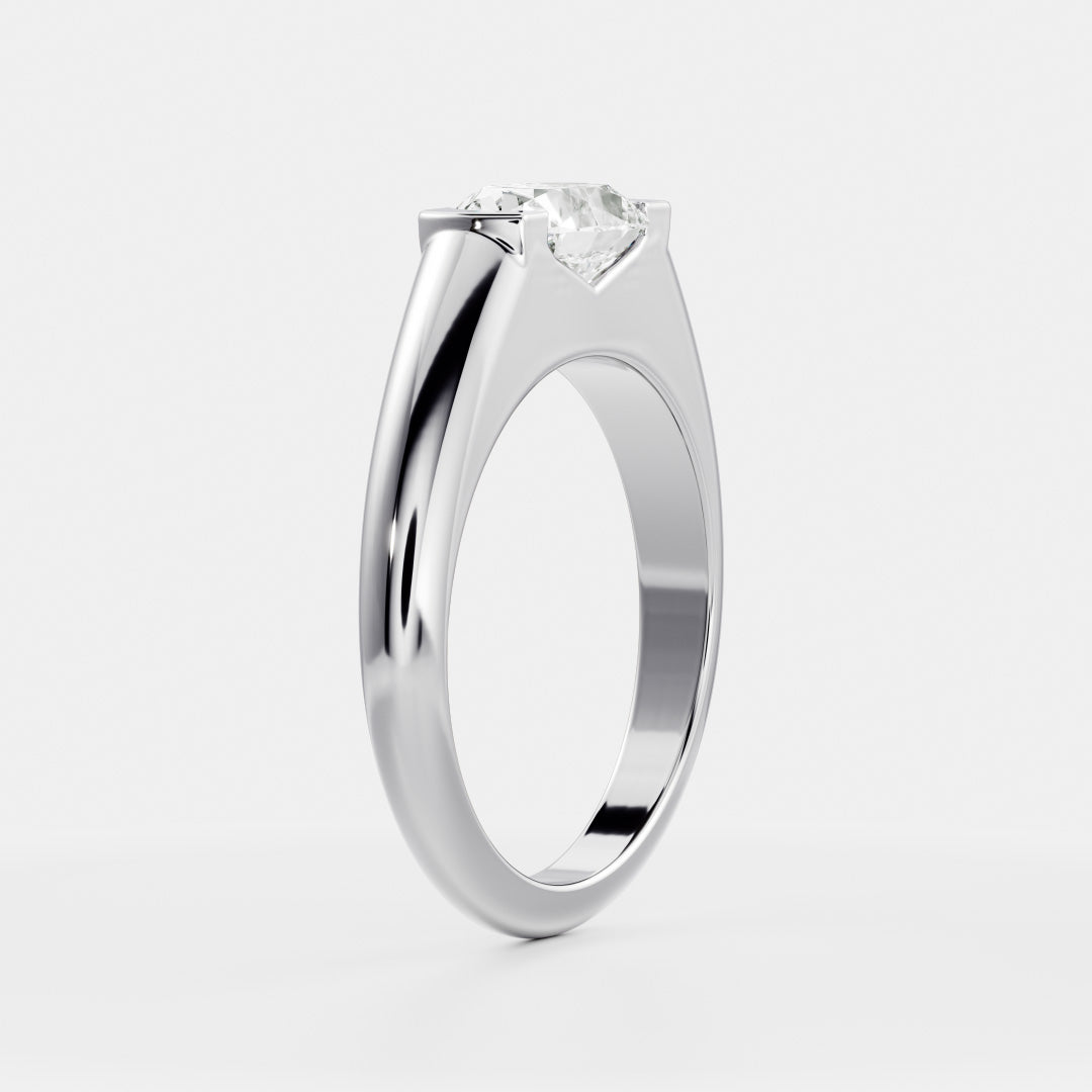 Oval Three Stone Lab Grown Diamond Engagement Ring