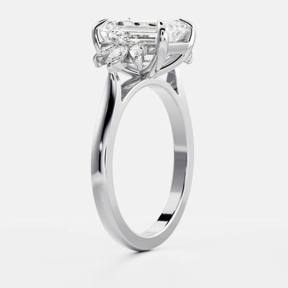 Oval Three Stone Lab Grown Diamond Engagement Ring