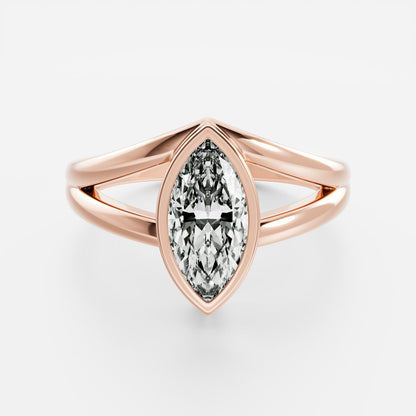Oval Three Stone Lab Grown Diamond Engagement Ring