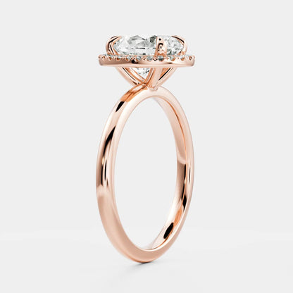Oval Three Stone Lab Grown Diamond Engagement Ring