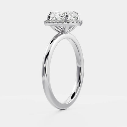 Oval Three Stone Lab Grown Diamond Engagement Ring