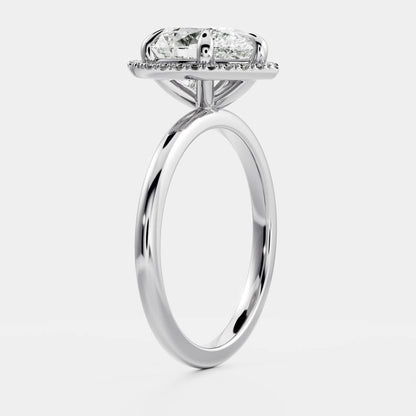 Oval Three Stone Lab Grown Diamond Engagement Ring