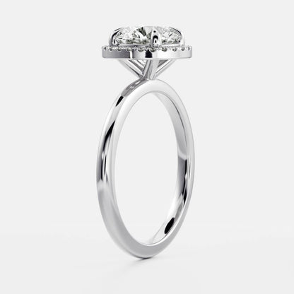 Oval Three Stone Lab Grown Diamond Engagement Ring