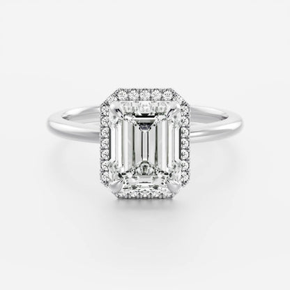 Oval Three Stone Lab Grown Diamond Engagement Ring