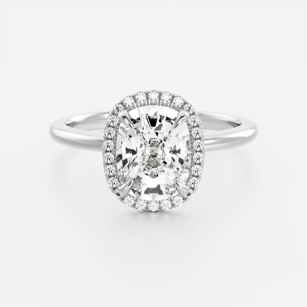 Oval Three Stone Lab Grown Diamond Engagement Ring