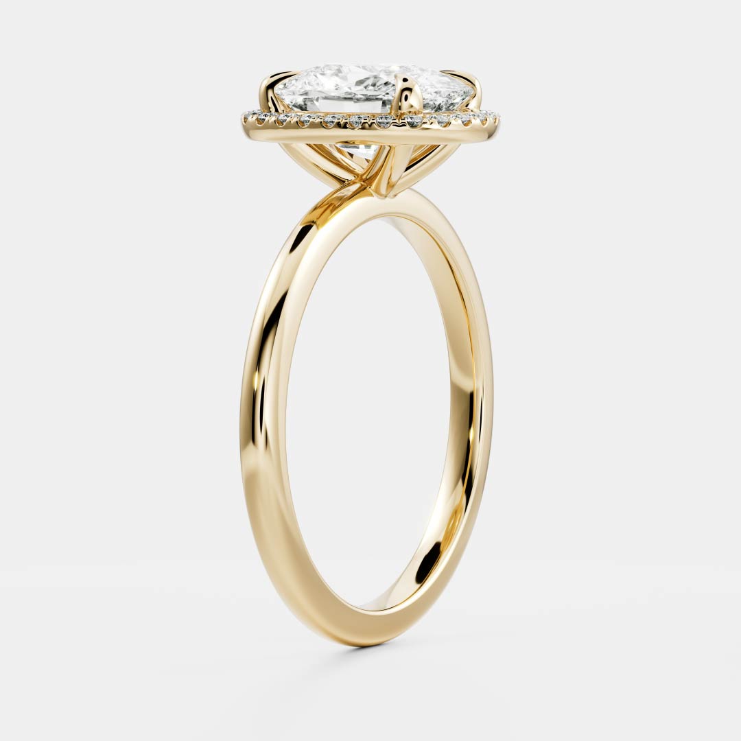Oval Three Stone Lab Grown Diamond Engagement Ring