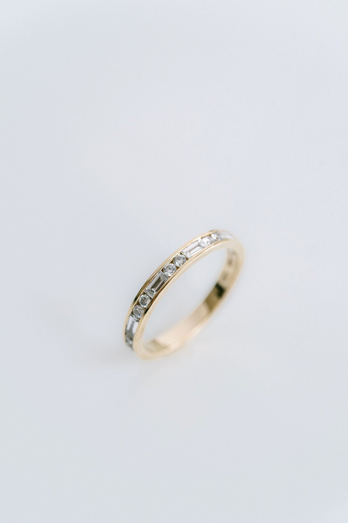 0.25 TCW Round Shaped Half Eternity Lab Grown Diamond Wedding Band