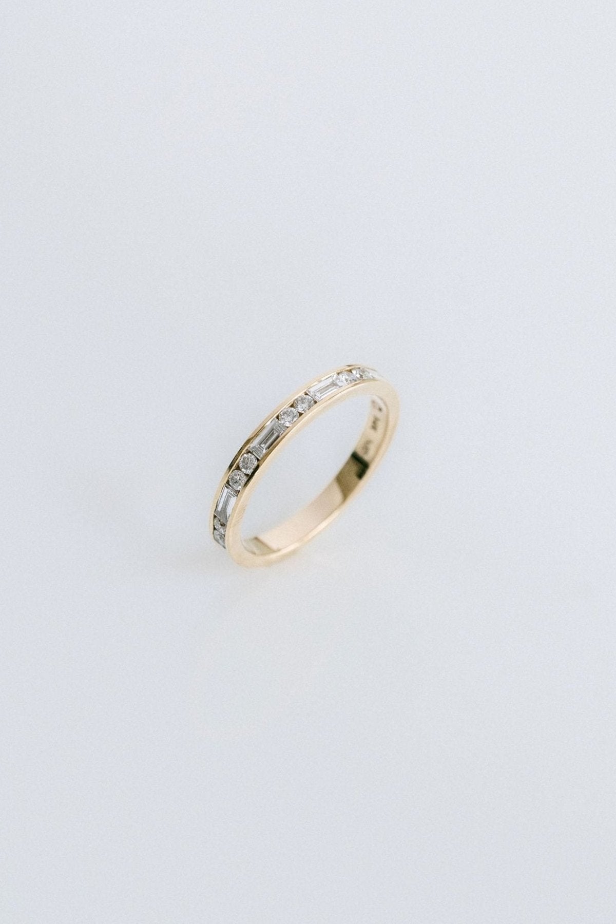 0.25 TCW Round Shaped Half Eternity Lab Grown Diamond Wedding Band