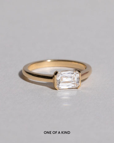 Marquise Shaped Three Stone Lab Grown Diamond Engagement Ring