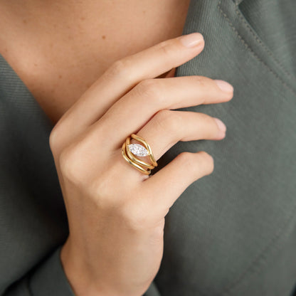 Timeless Curved Solid Gold Plain Wedding Band