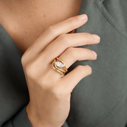 Timeless 1.2 CT Marquise Cut Double Shank Solitaire Lab Grown Diamond Engagement Ring