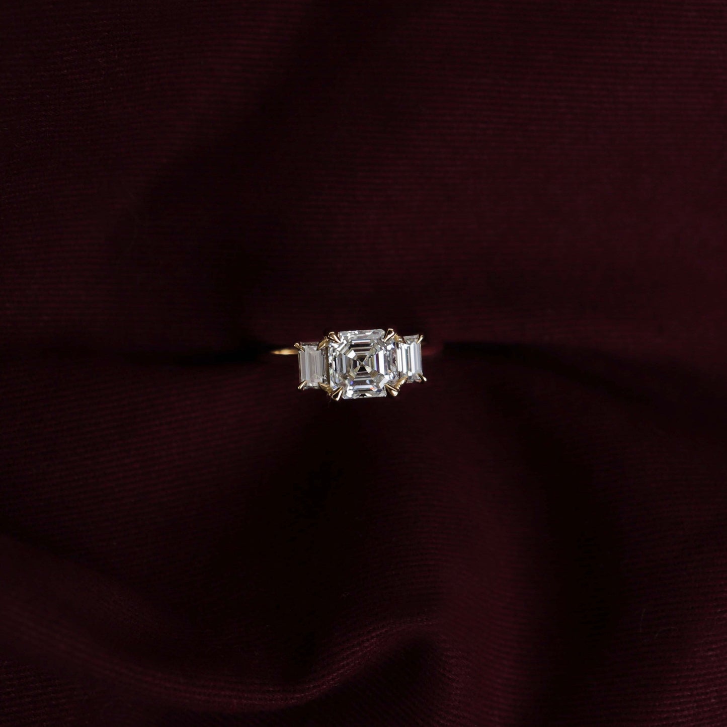Marquise Cut Cluster Styled Lab Grown Diamond Engagement Ring