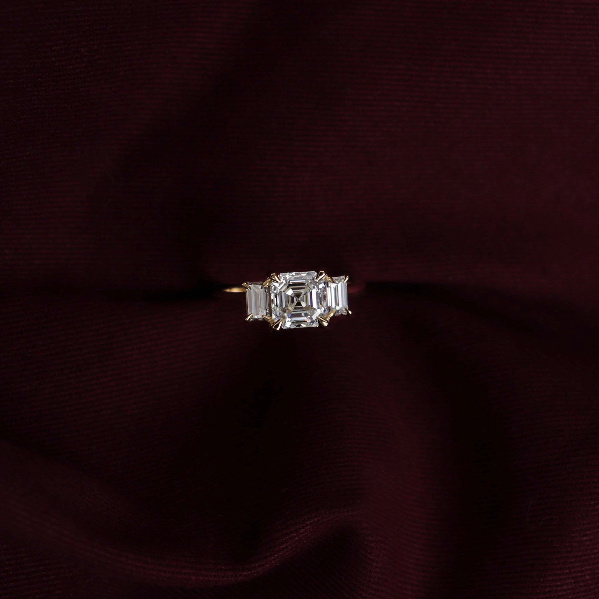 Marquise Cut Cluster Styled Lab Grown Diamond Engagement Ring