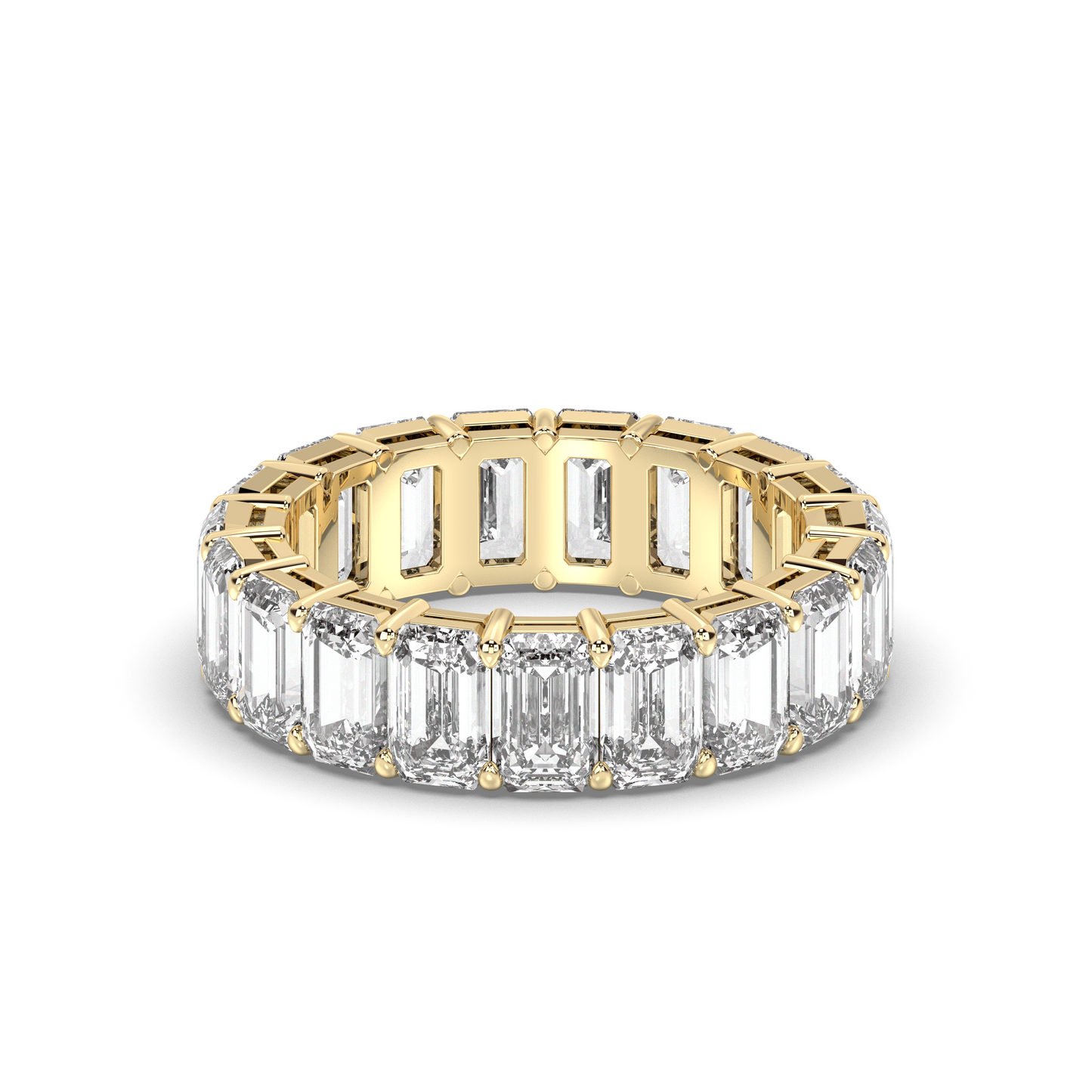 0.25 TCW Round Shaped Half Eternity Lab Grown Diamond Wedding Band