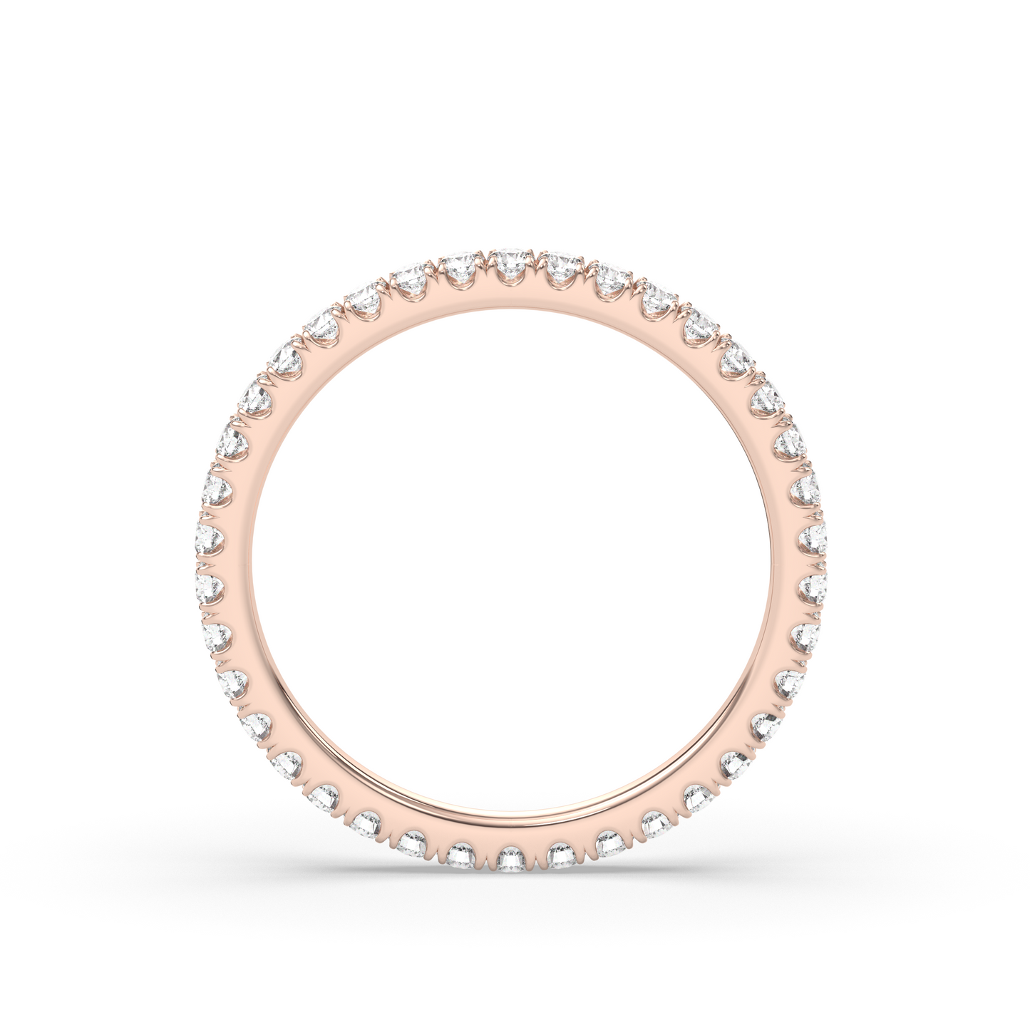 0.25 TCW Round Shaped Half Eternity Lab Grown Diamond Wedding Band