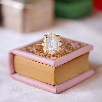 Marquise Shaped Three Stone Lab Grown Diamond Engagement Ring