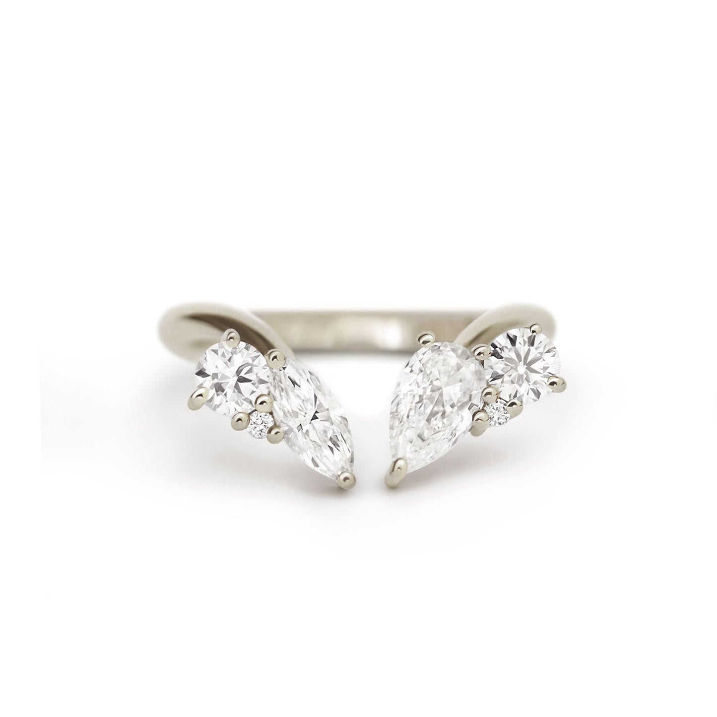 0.25 TCW Round Shaped Half Eternity Lab Grown Diamond Wedding Band