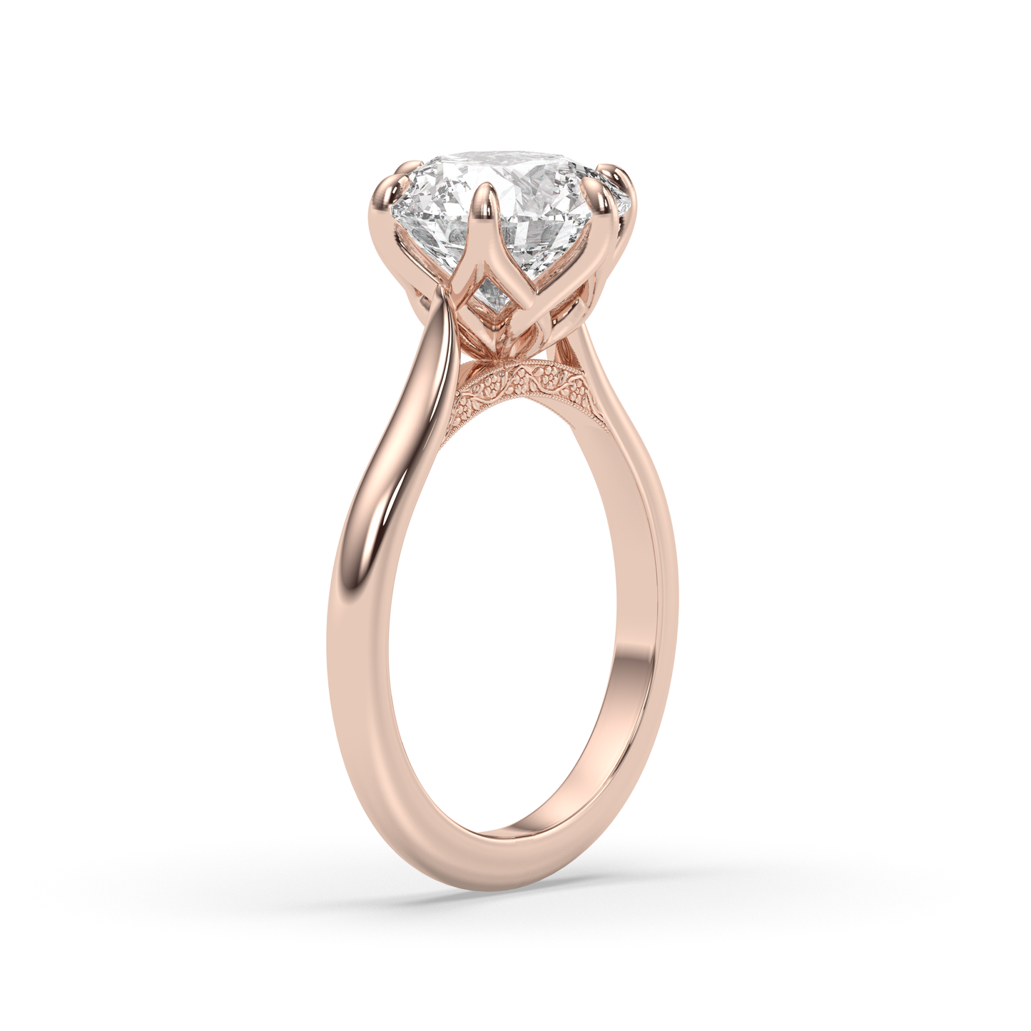 Marquise Shaped Three Stone Lab Grown Diamond Engagement Ring