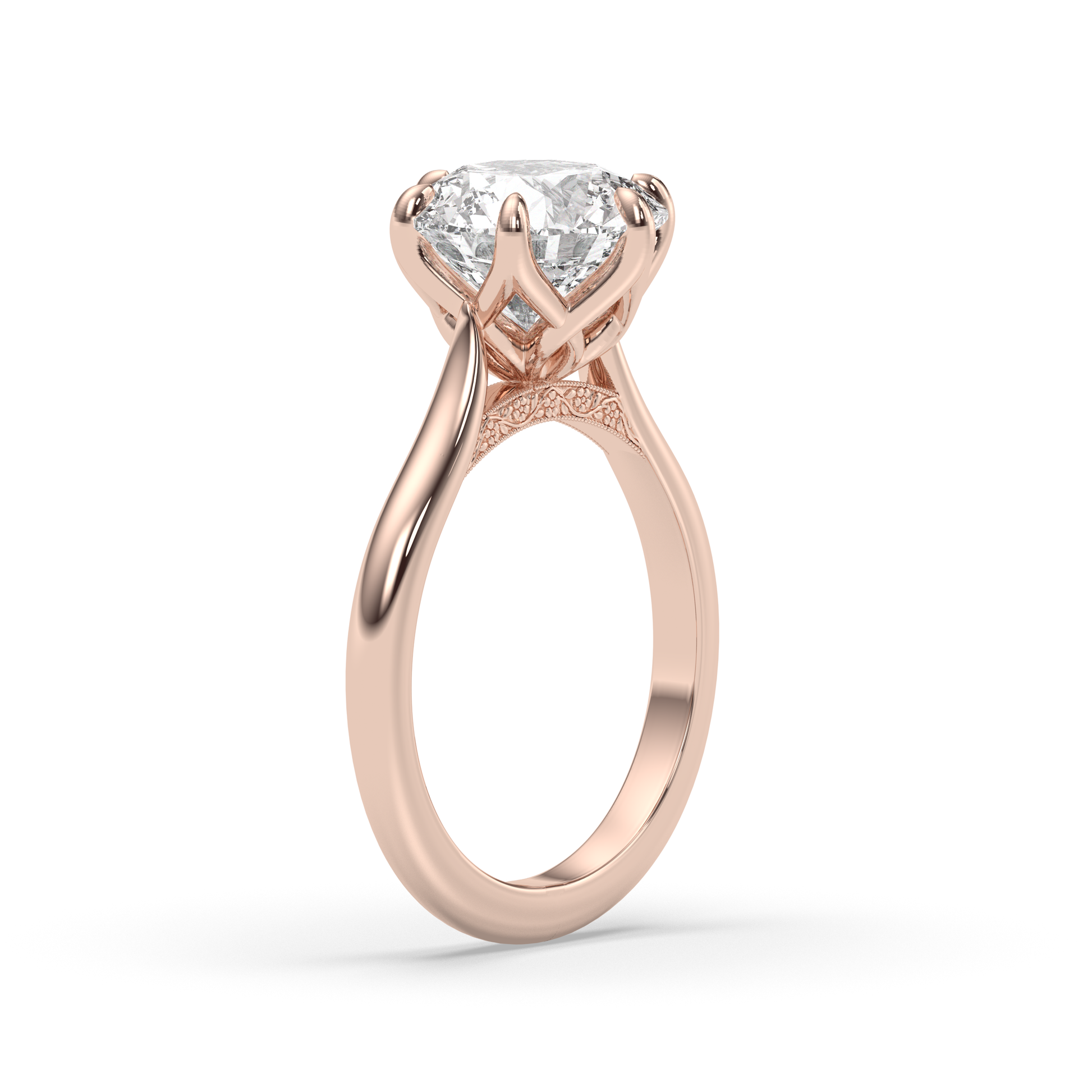 Marquise Shaped Three Stone Lab Grown Diamond Engagement Ring