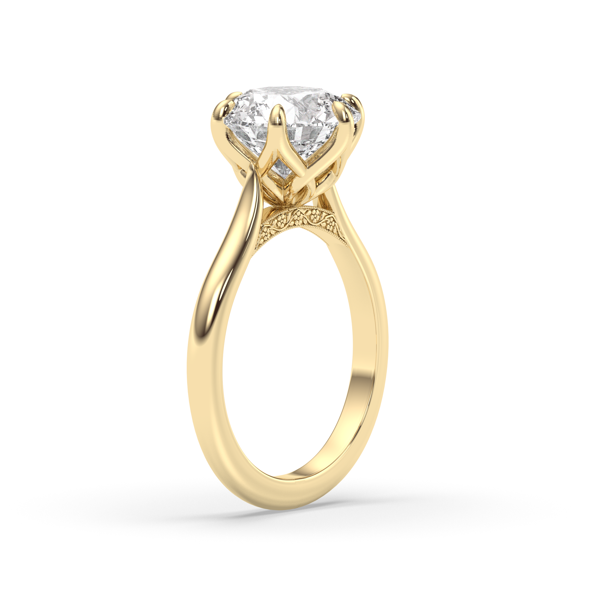 Marquise Shaped Three Stone Lab Grown Diamond Engagement Ring