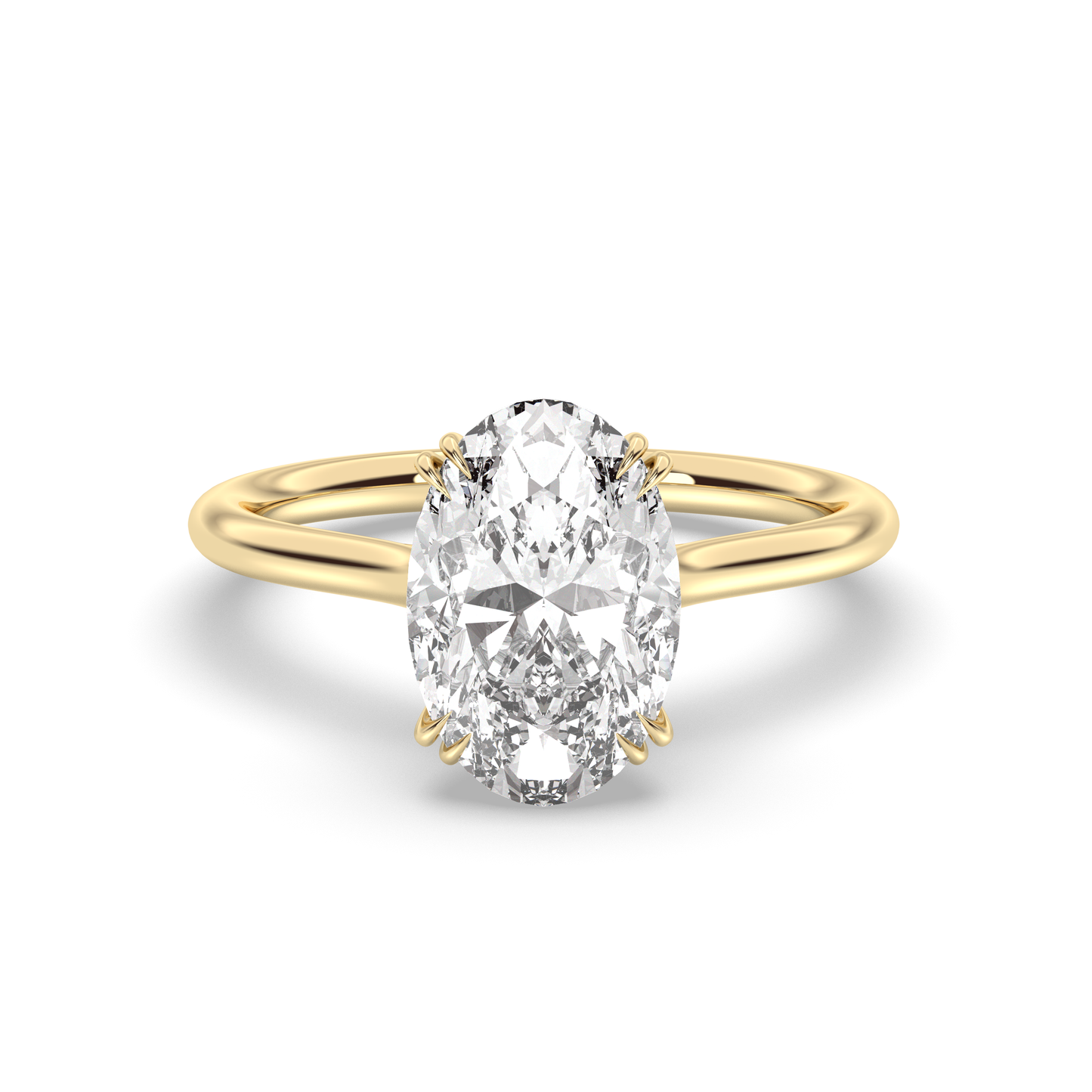 Marquise Shaped Three Stone Lab Grown Diamond Engagement Ring