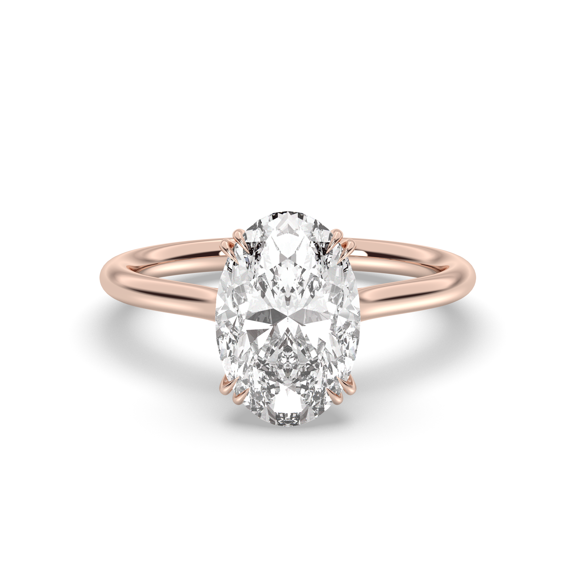 Marquise Shaped Three Stone Lab Grown Diamond Engagement Ring
