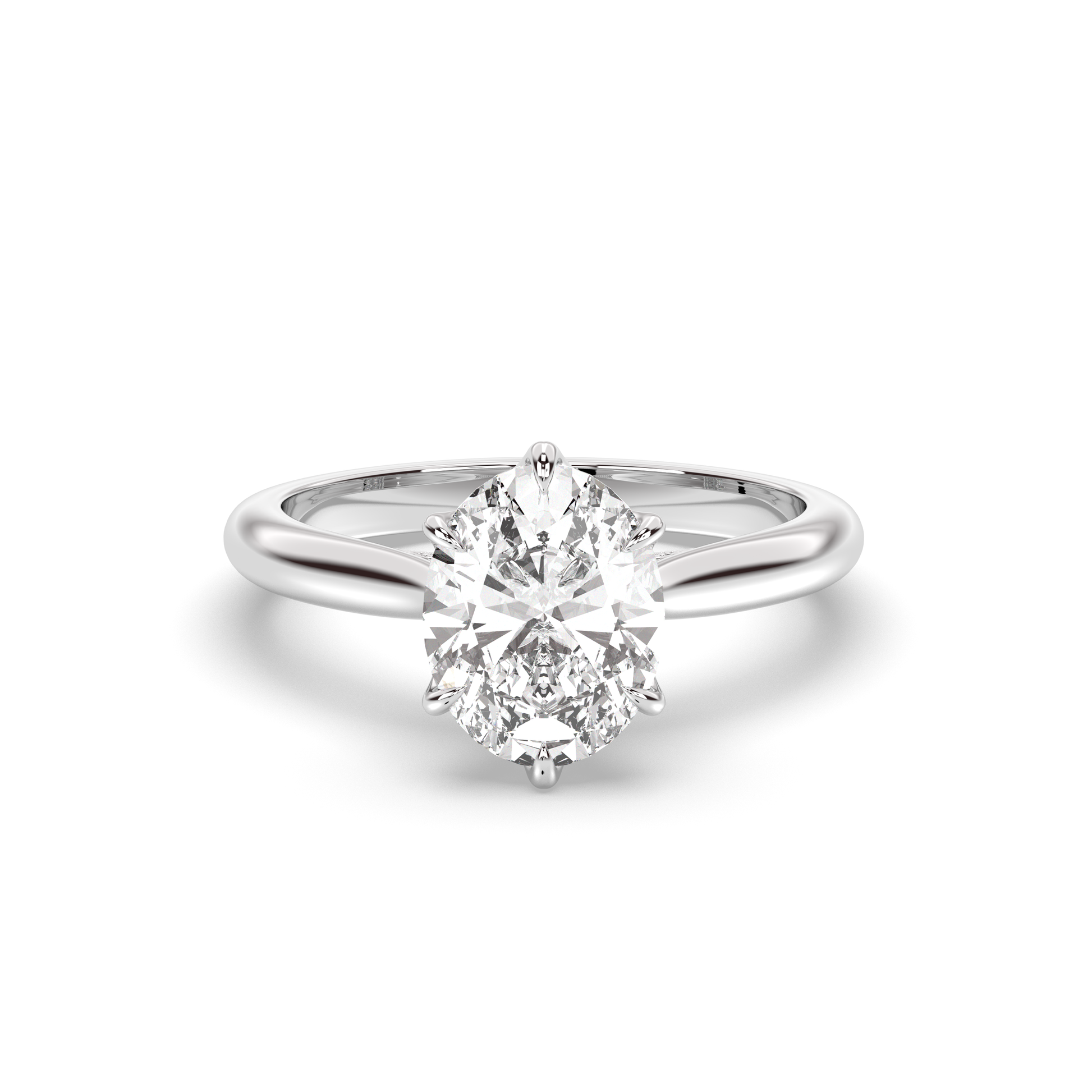 Marquise Shaped Three Stone Lab Grown Diamond Engagement Ring