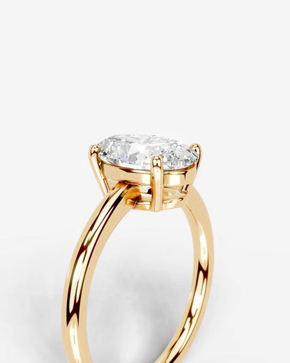 Oval Solitaire Lab Grown Diamond Engagement Ring