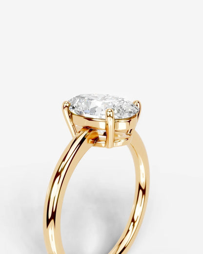 Oval Solitaire Lab Grown Diamond Engagement Ring