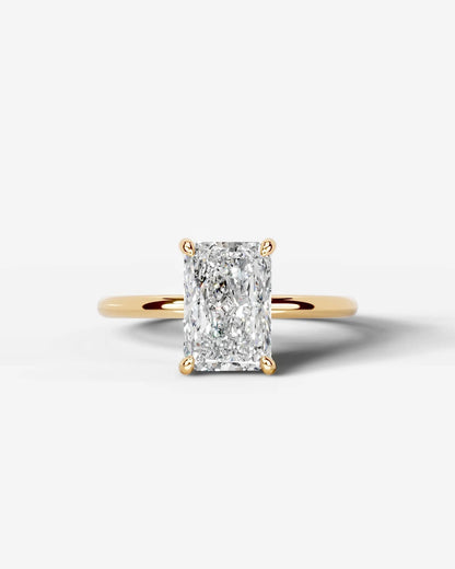 Radiant Hidden Halo Lab Grown Diamond Engagement Ring