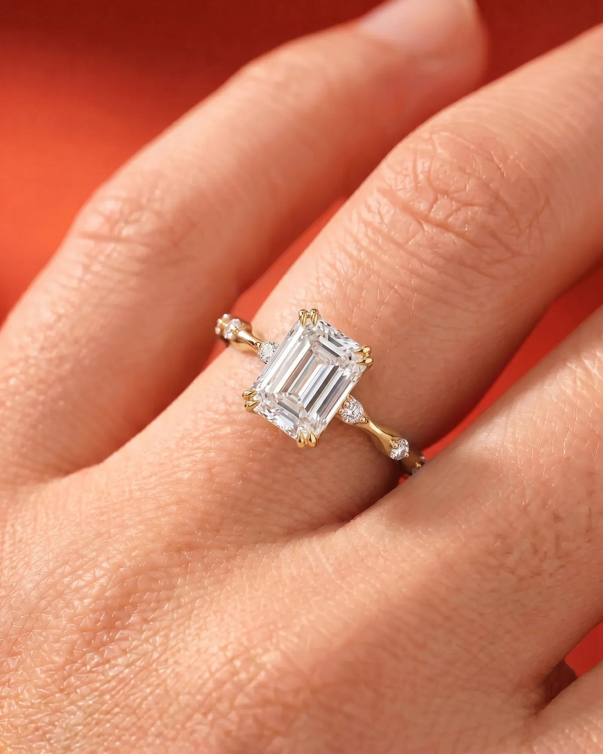Marquise Solitaire With Tulip Prongs Lab Grown Diamond Engagement Ring