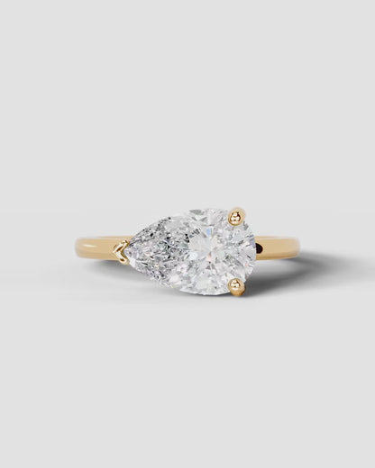Marquise Solitaire With Tulip Prongs Lab Grown Diamond Engagement Ring
