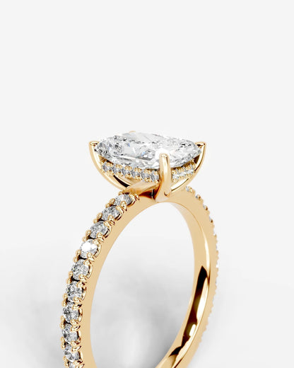 Marquise Solitaire With Tulip Prongs Lab Grown Diamond Engagement Ring