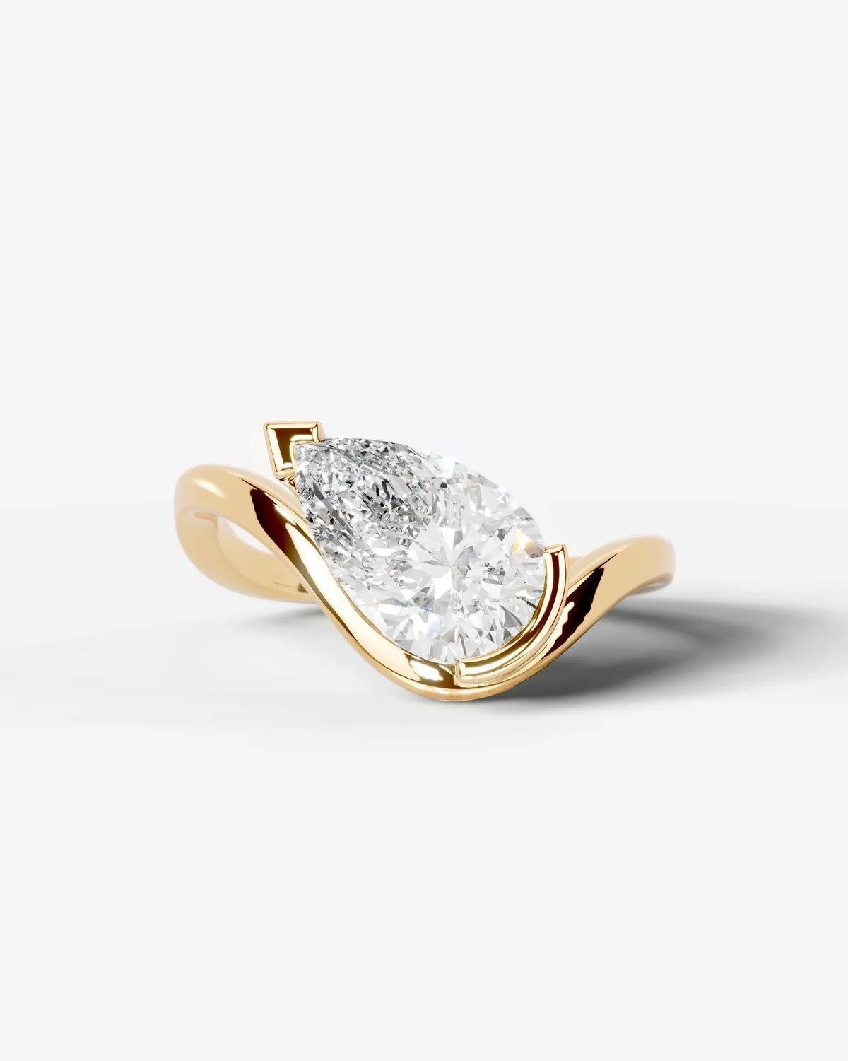 Marquise Solitaire With Tulip Prongs Lab Grown Diamond Engagement Ring