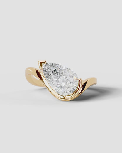 Marquise Solitaire With Tulip Prongs Lab Grown Diamond Engagement Ring