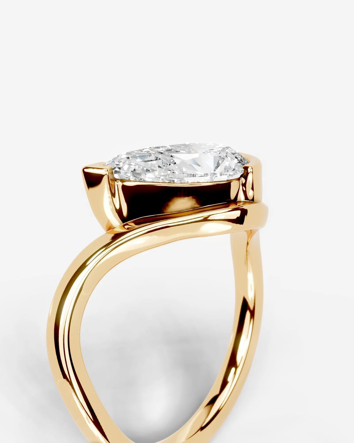 Marquise Solitaire With Tulip Prongs Lab Grown Diamond Engagement Ring