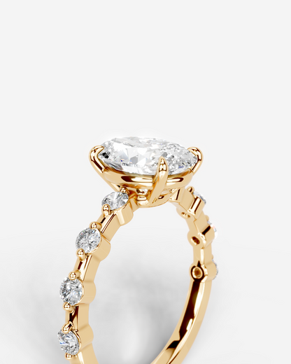 Marquise Solitaire With Tulip Prongs Lab Grown Diamond Engagement Ring